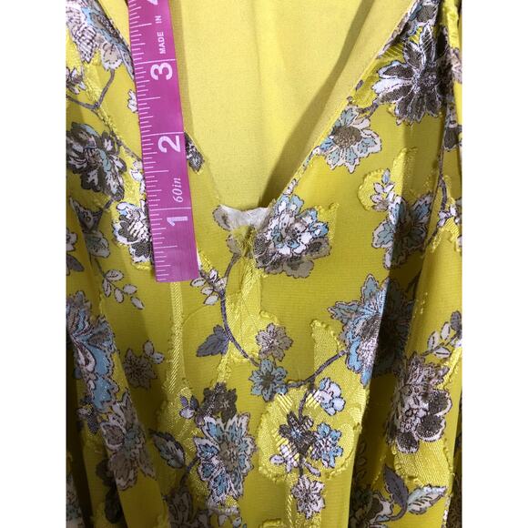 Alexis Auja Dress Floral Print Long Sleeve Ruffle Tiered Midi Cottage Yellow XL - Picture 4 of 8